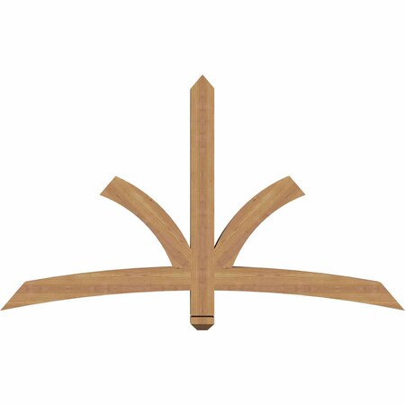Ekena Millwork Davenport Timber Gable Bracket, Western Red Cedar, 60"W x 35"H x 3 1/2"D x 3 1/2"F, 14/12 Pitch GBW060X35X0404DAV00SWR